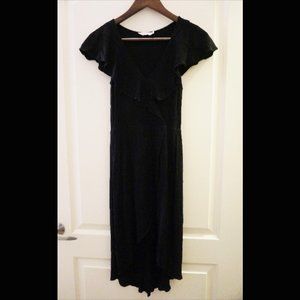 Black High Low Ruffle Dress